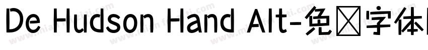 De Hudson Hand Alt字体转换